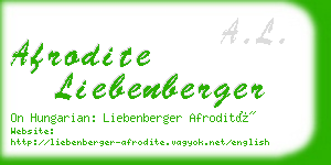 afrodite liebenberger business card